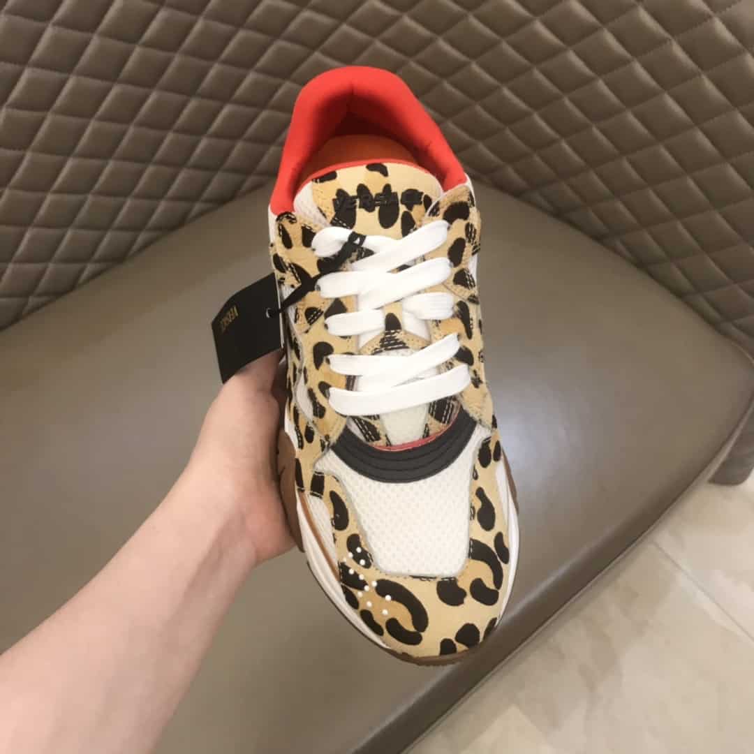 VERSACE LEOPARD PRINT SNEAKERS