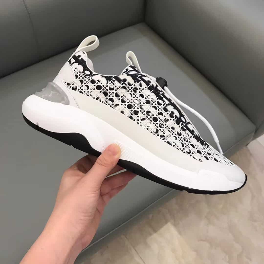 D*or b24 cannage motif black sneaker - cd21