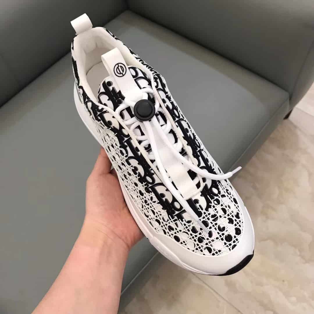 D*or b24 cannage motif black sneaker - cd21