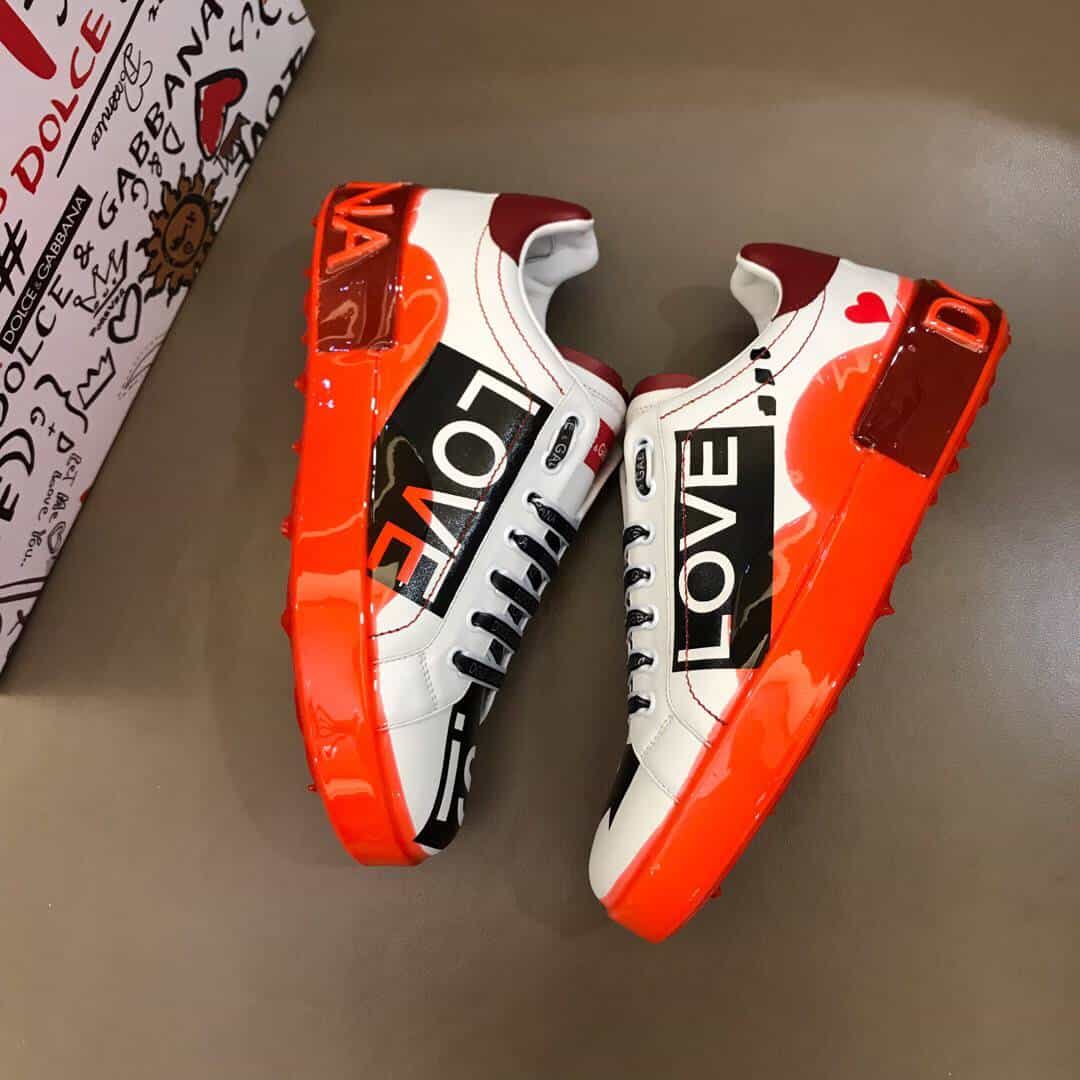 DOLCE & GABBANA PORTOFINO MELT SNEAKERS IN PRINTED NAPPA CALFSKIN - DG16