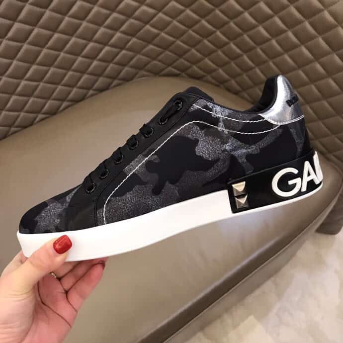 DOLCE & GABBANA PRINTED LOW-TOP TRAINERS - DG10