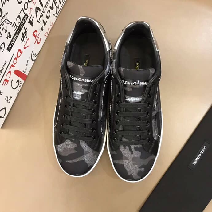 DOLCE & GABBANA PRINTED LOW-TOP TRAINERS - DG10