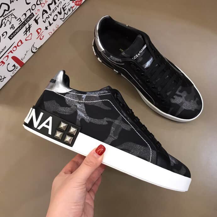 DOLCE & GABBANA PRINTED LOW-TOP TRAINERS - DG10