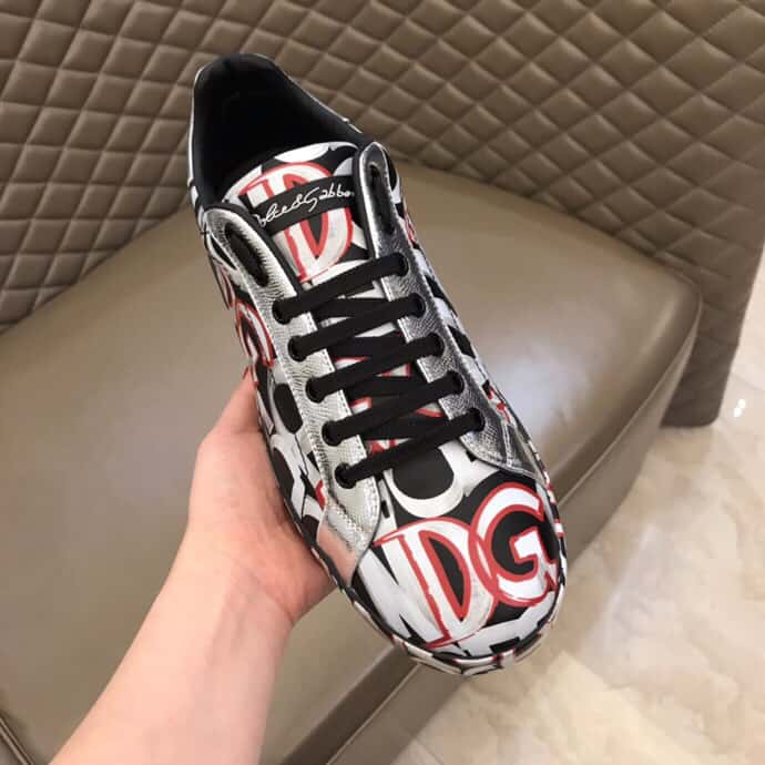 DOLCE & GABBANA PORTOFINO SNEAKERS IN PRINTED NAPPA CALFSKIN - DG8