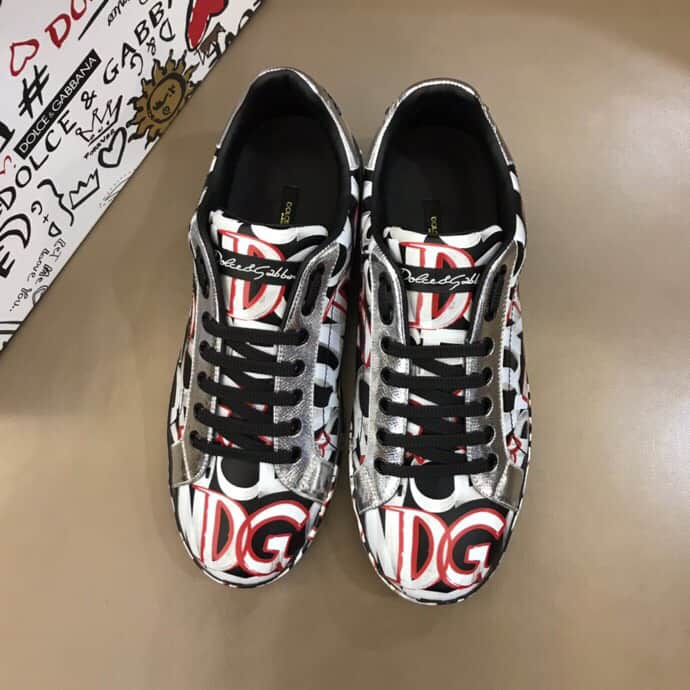 DOLCE & GABBANA PORTOFINO SNEAKERS IN PRINTED NAPPA CALFSKIN - DG8