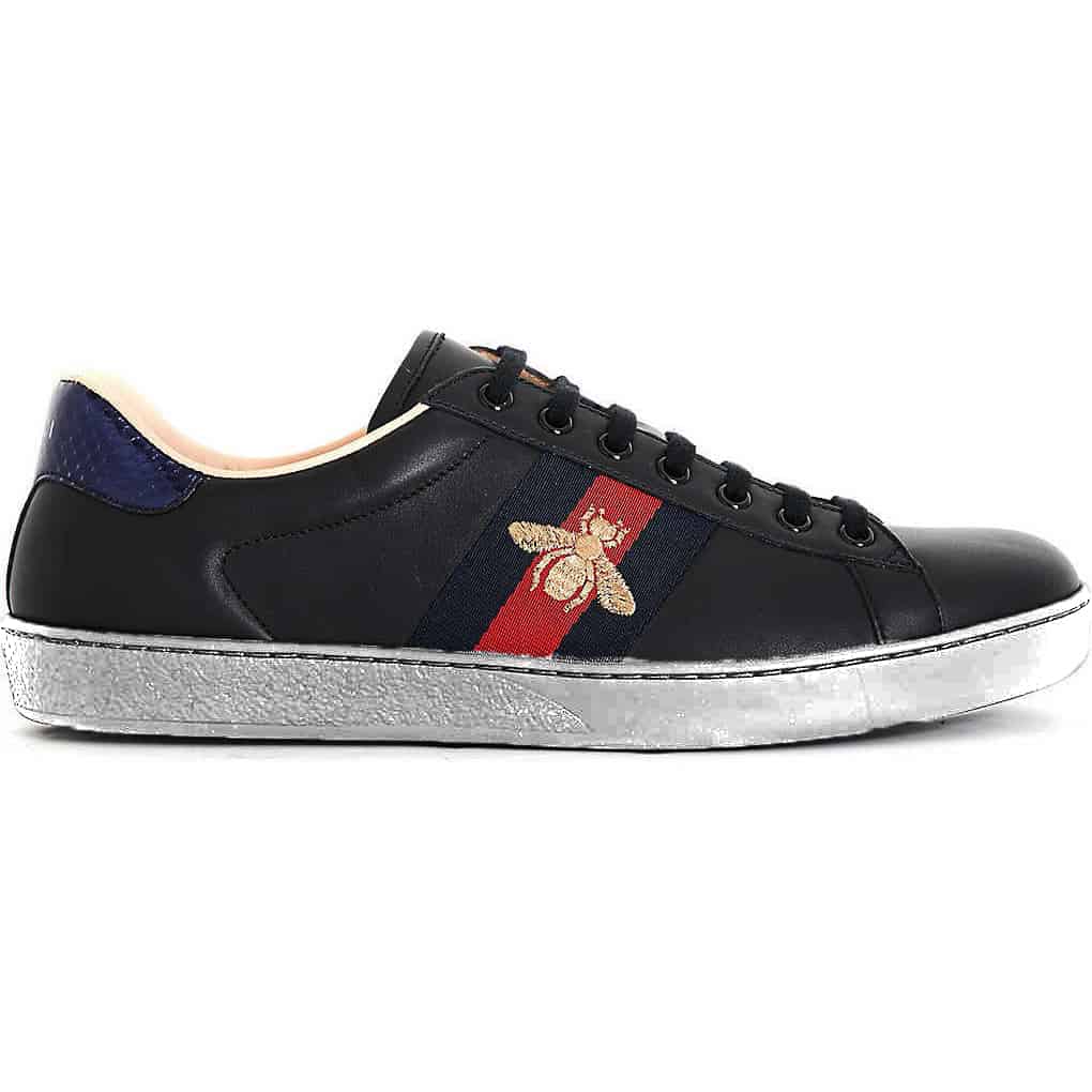 G*u*i ace embroidered bee sneaker - gc37