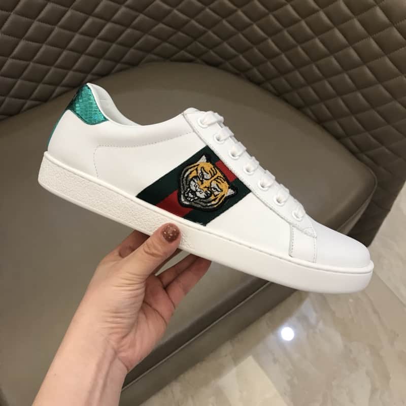 G*u*i tiger ace embroidered sneaker white - gc27