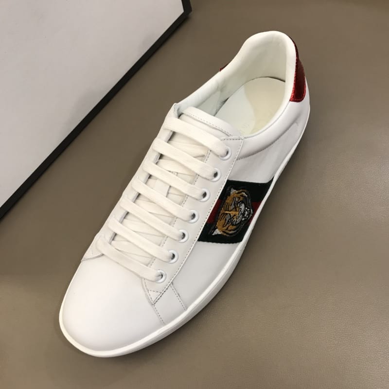 G*u*i tiger ace embroidered sneaker white - gc27