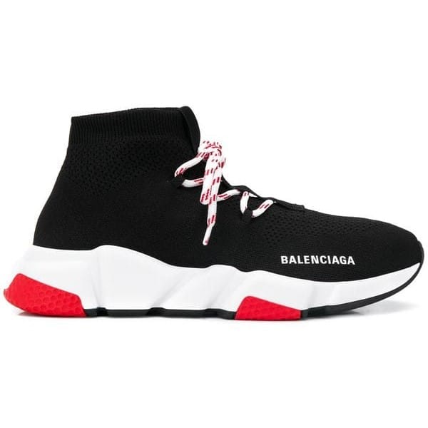 Ba*len*cia*ga speed trainer lace up black red