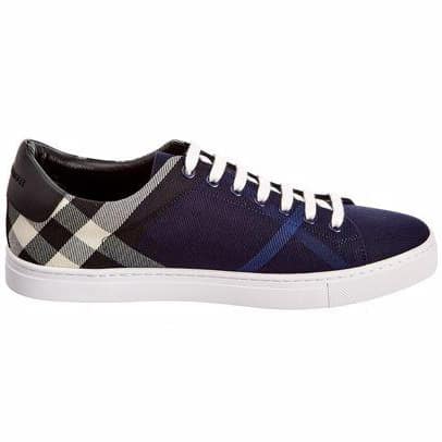 B**rry albert house check & leather low-top sneaker - bbr4