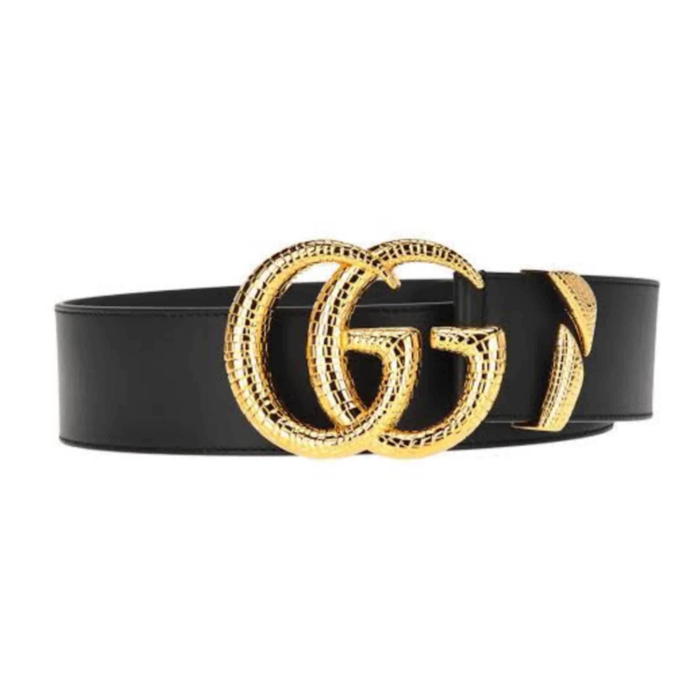 G*u*i leather belt with double g buckle - b11