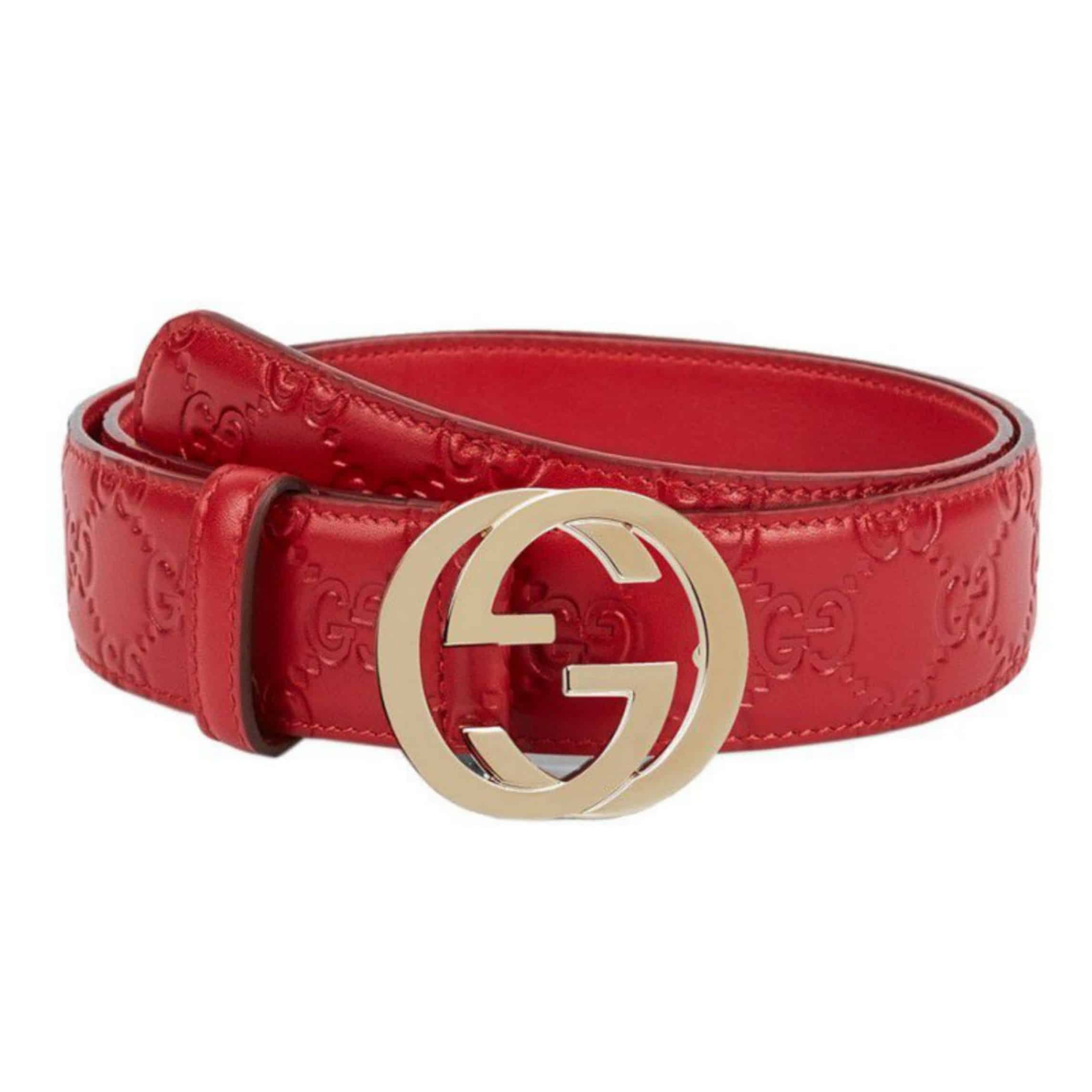 G*u*i interlocking g-buckle leather belt - b3