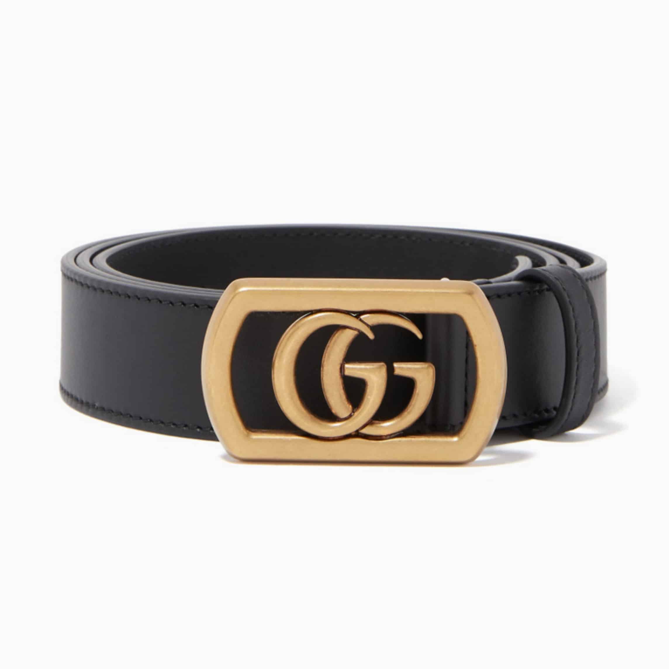 G*u*i belt with framed double g buckle - b8