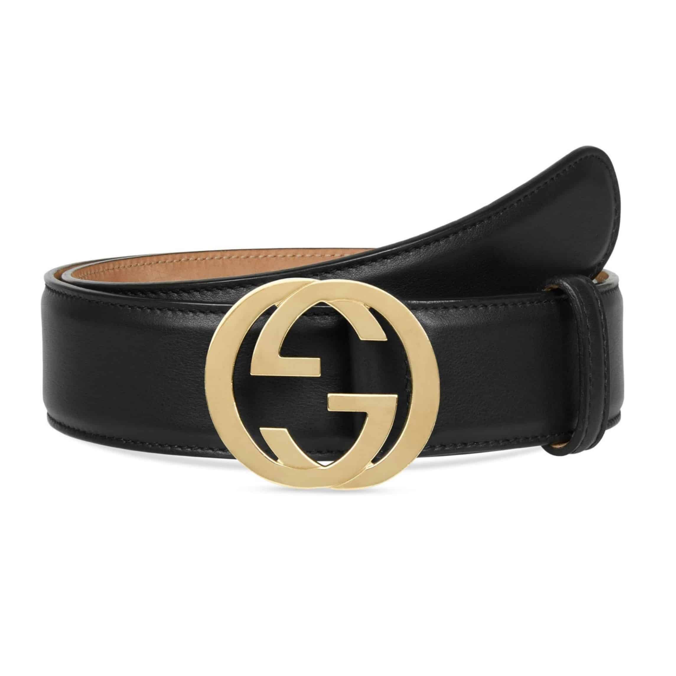 G*u*i interlocking-g leather belt - b5