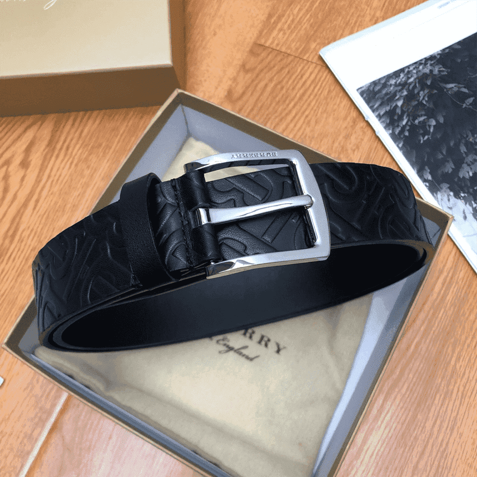 B**rry monogram leather belt - b22