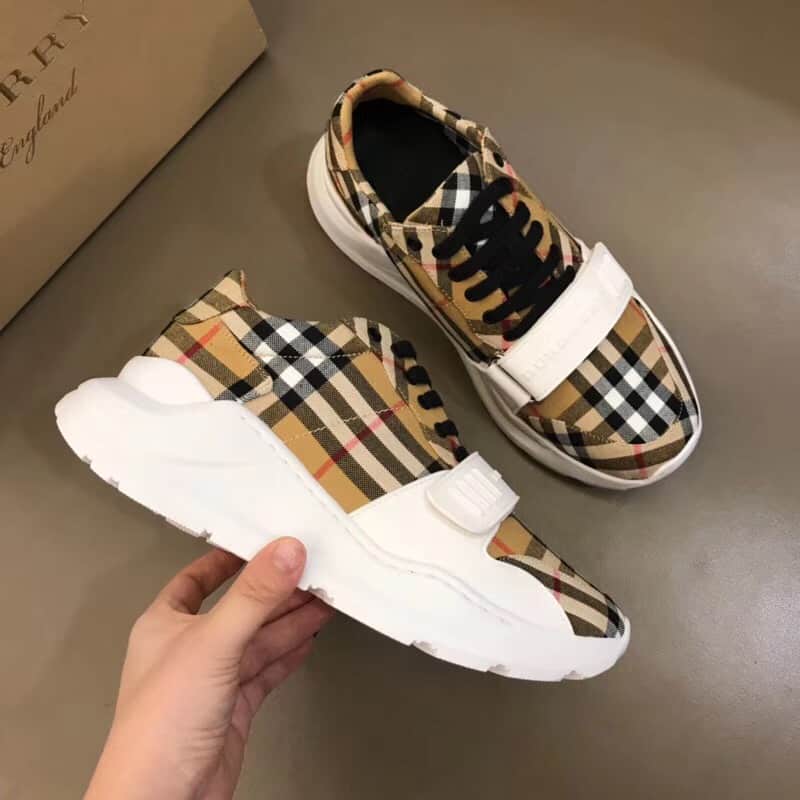 B**rry vintage check cotton sneaker