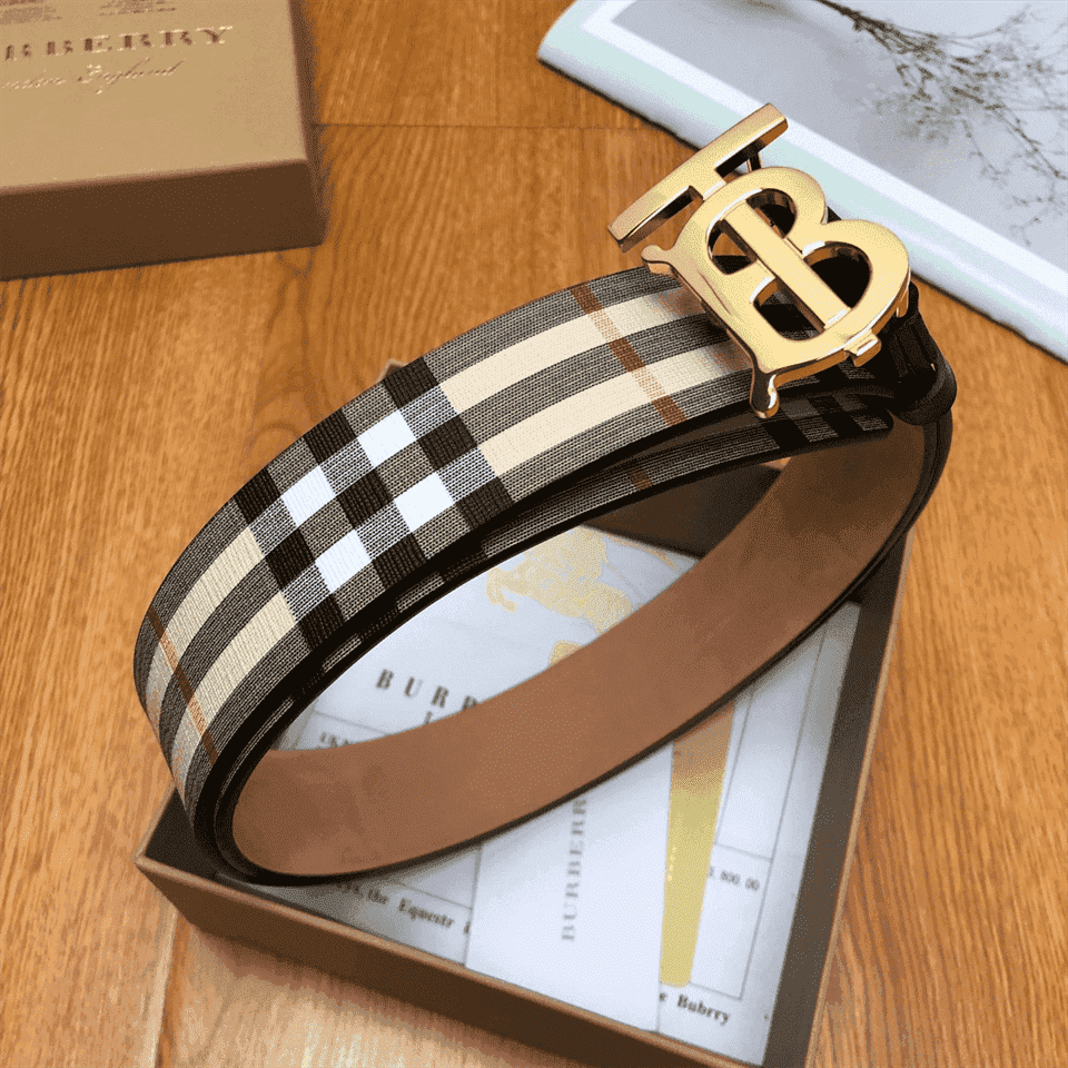 B**rry reversible monogram motif vintage check belt