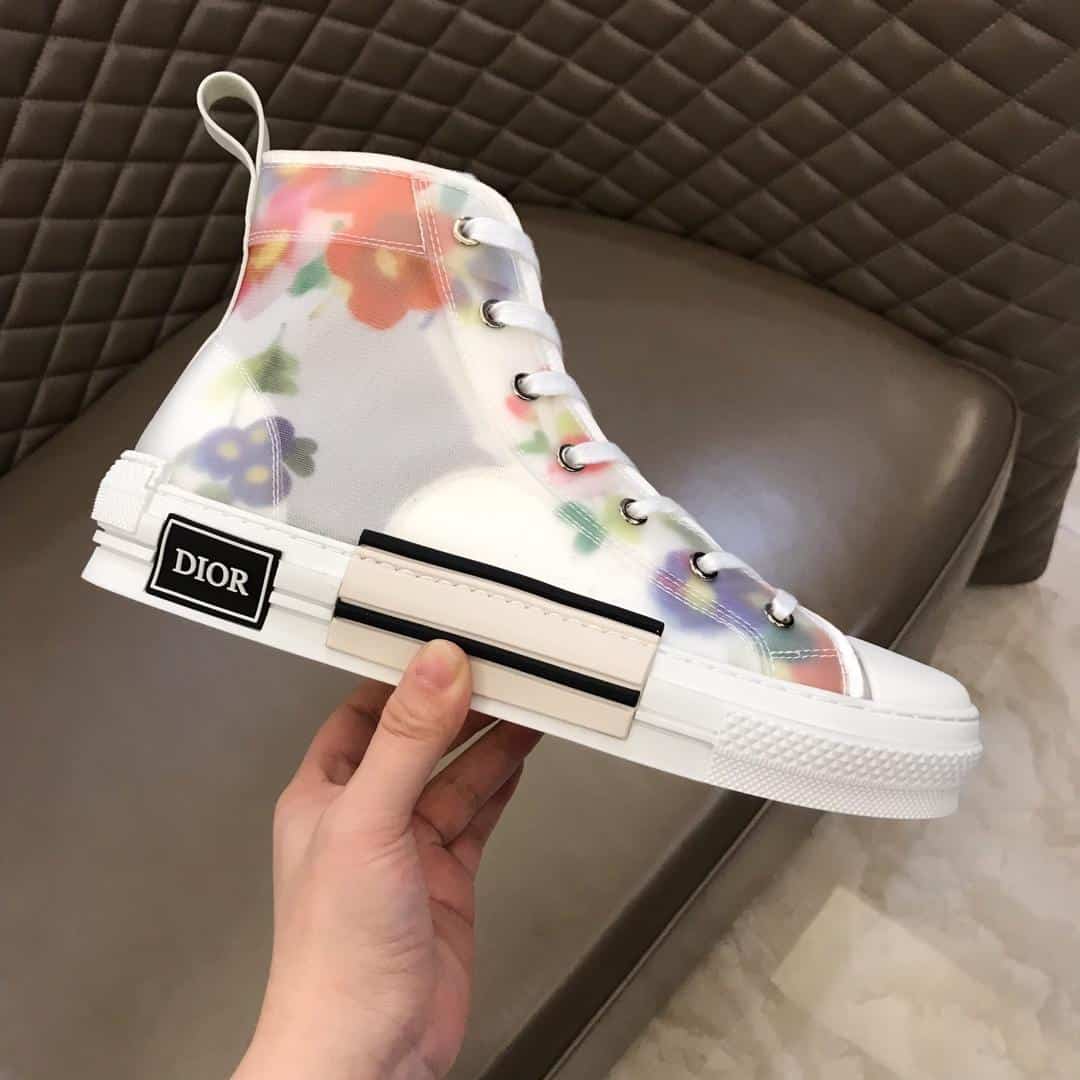 D*or flowers technical canvas "b23" high-top sneaker - cd12