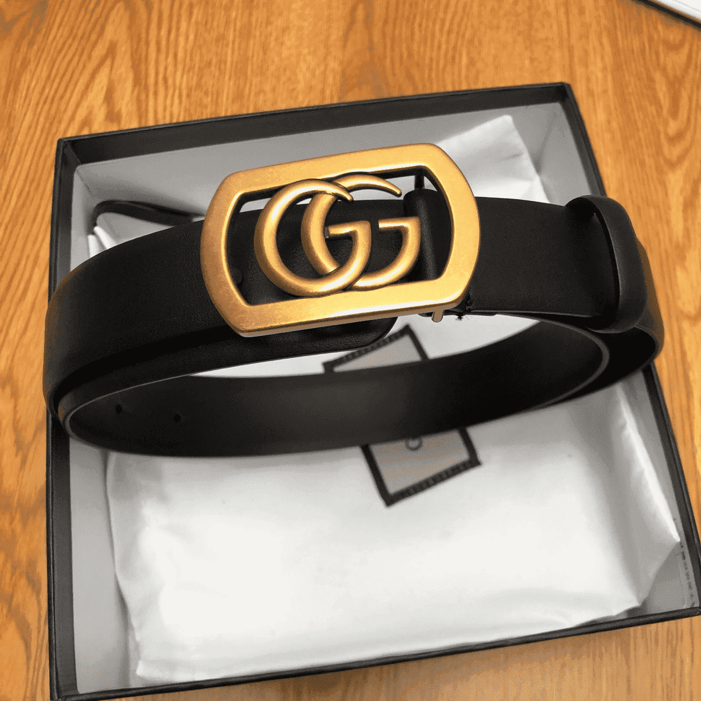 G*u*i belt with framed double g buckle - b8