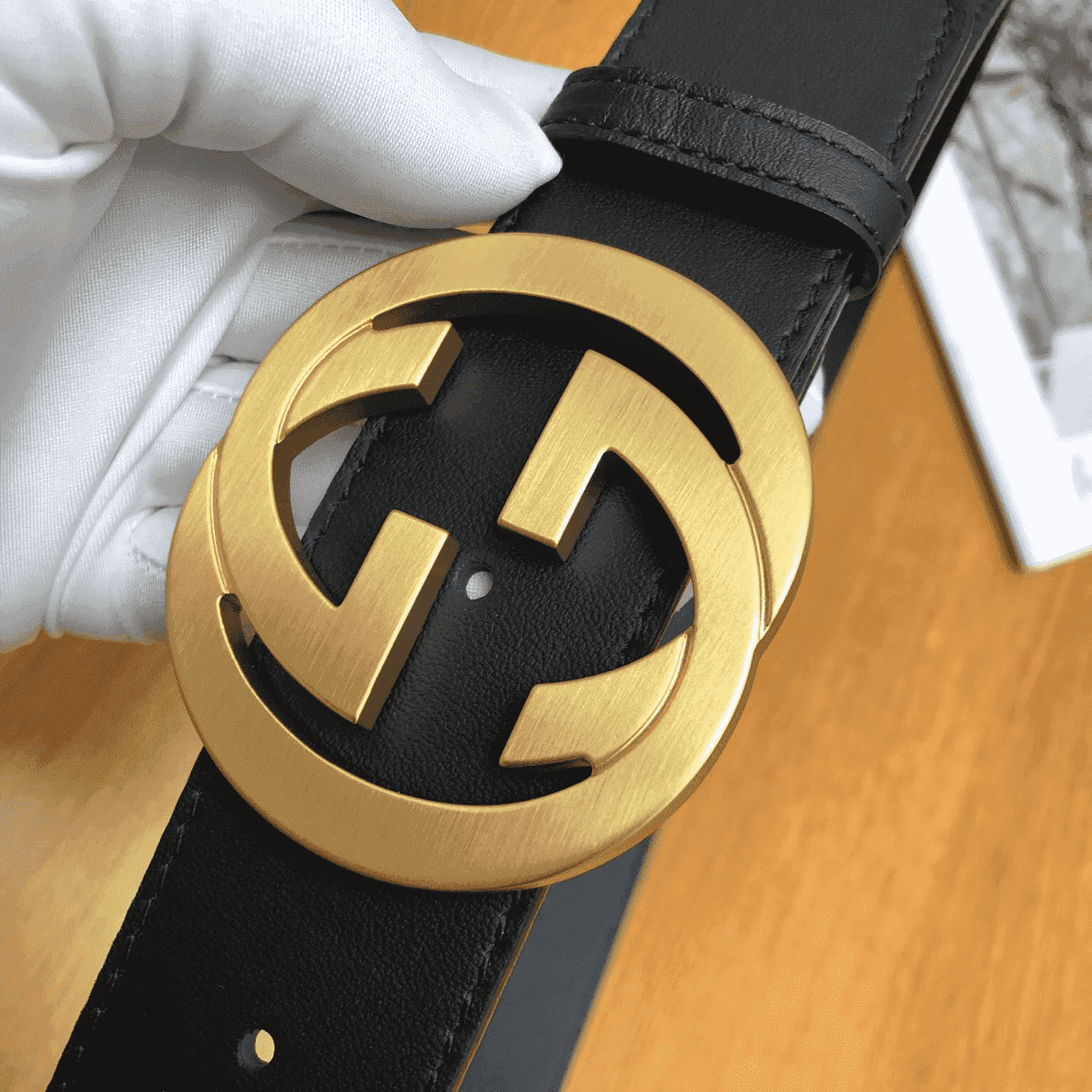 G*u*i interlocking-g leather belt - b5