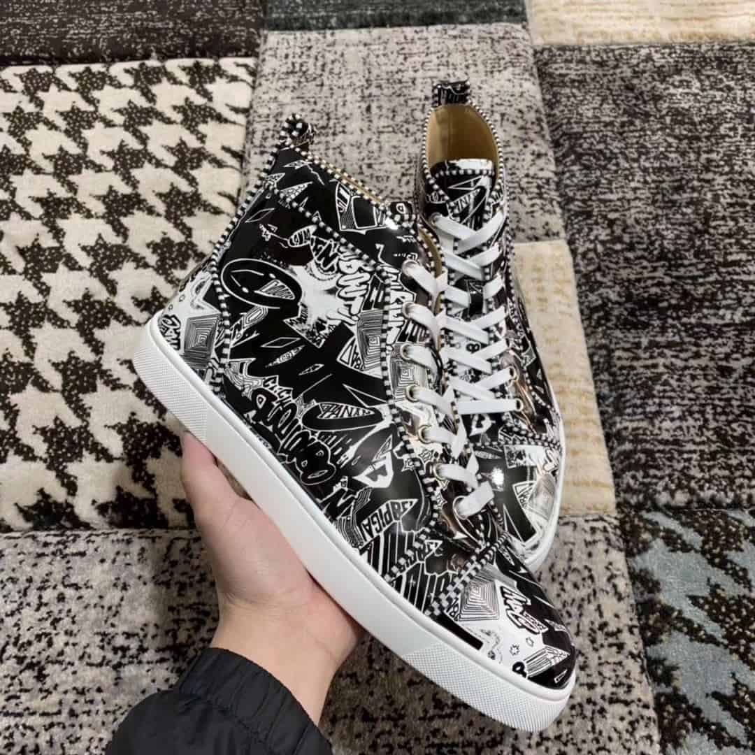 Ch**an louboutin high top sneaker