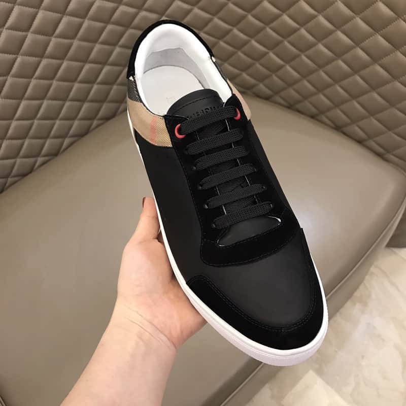 B**rry leather and house check sneakers - bbr26