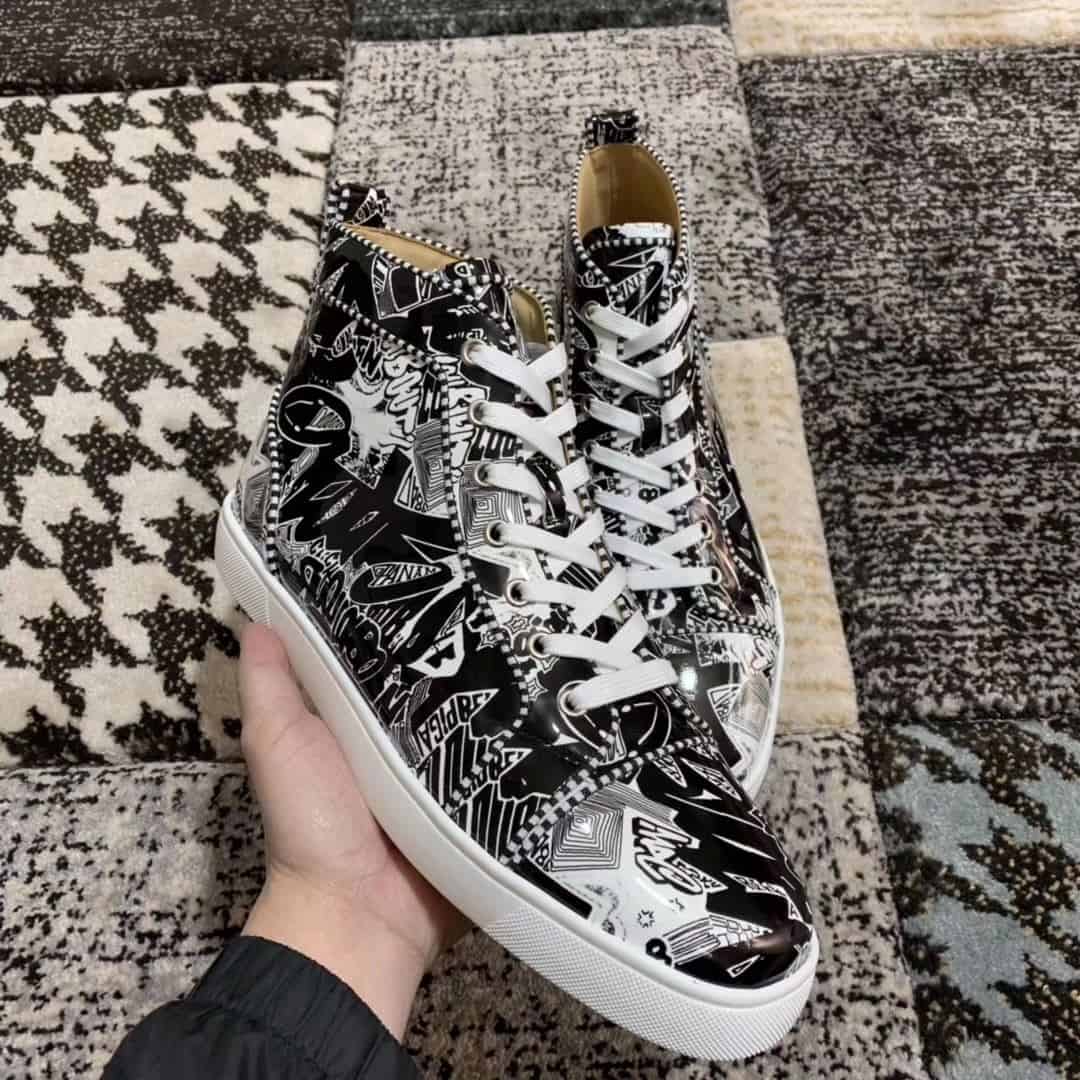 Ch**an louboutin high top sneaker