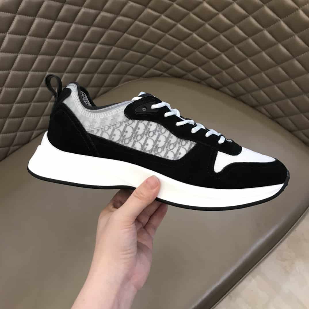 D*or b25 oblique black suede runner - cd37