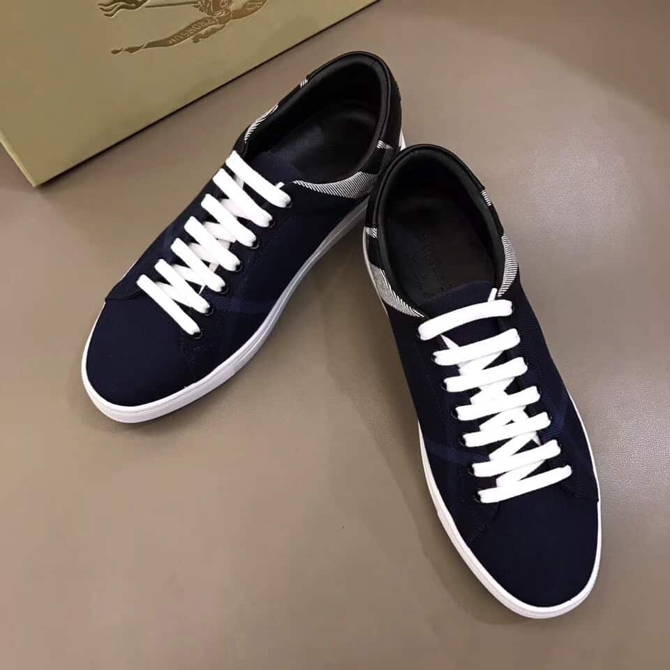 B**rry albert house check & leather low-top sneaker - bbr4