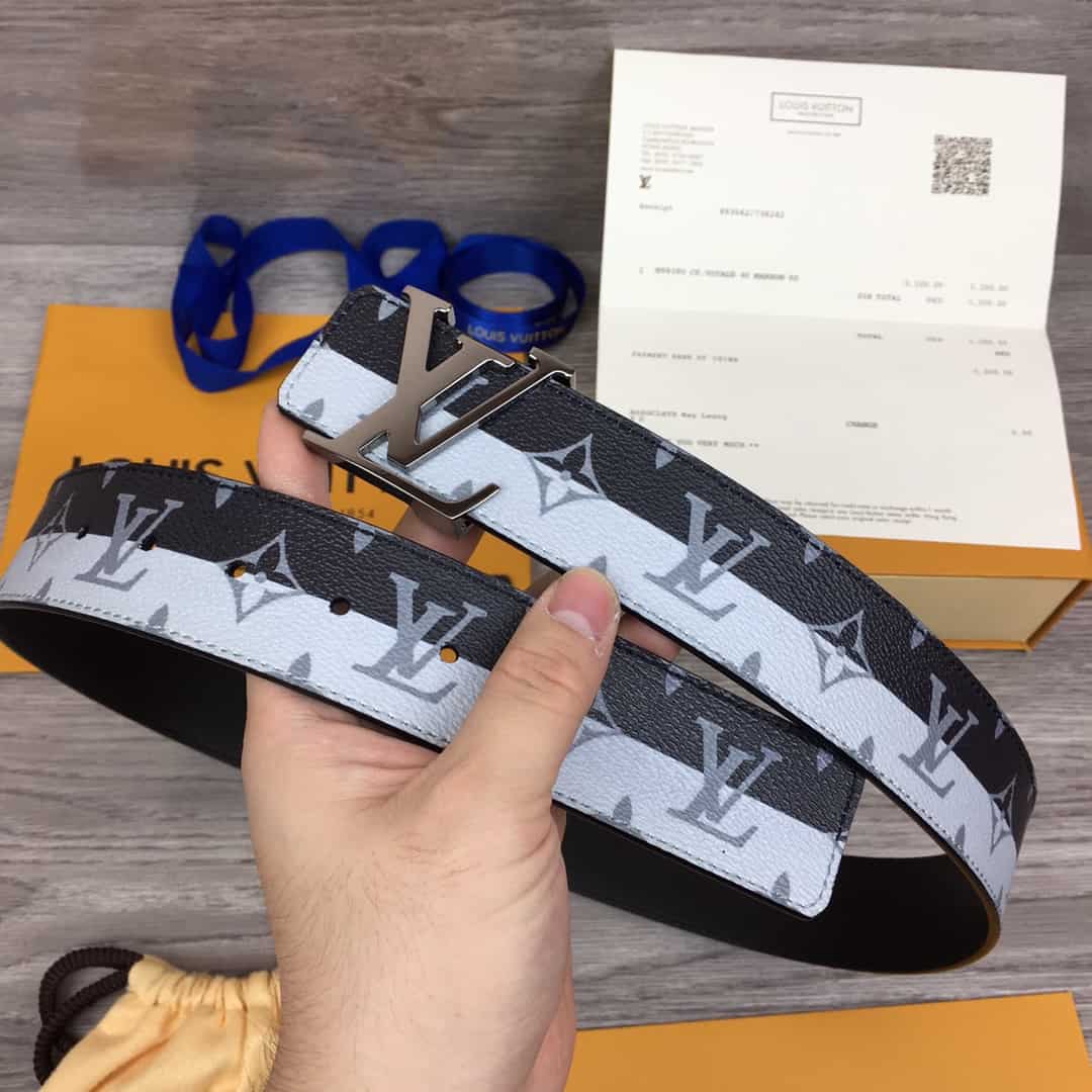 l0*is V*t0n belt initiales monogram e.clipse split outdoor belt - b98