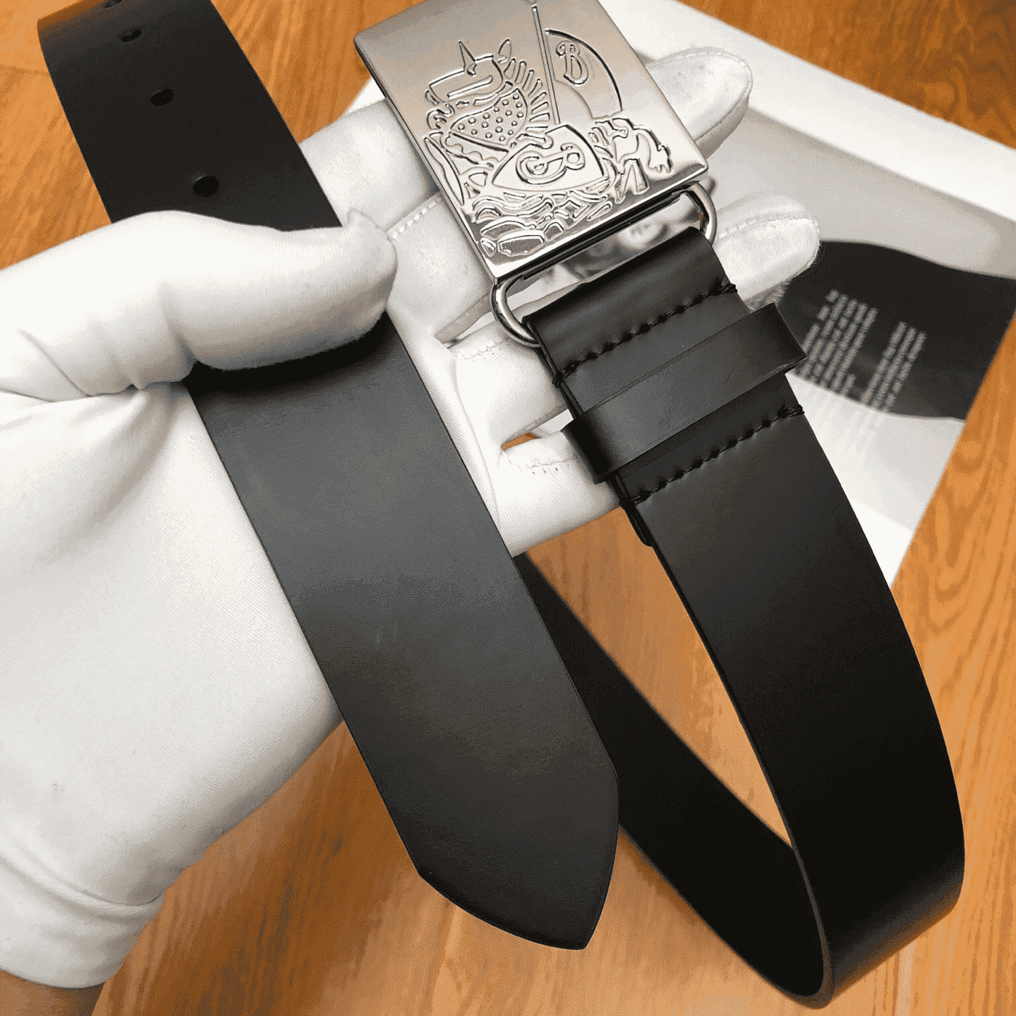 B**rry black men's luke leather belt - b24