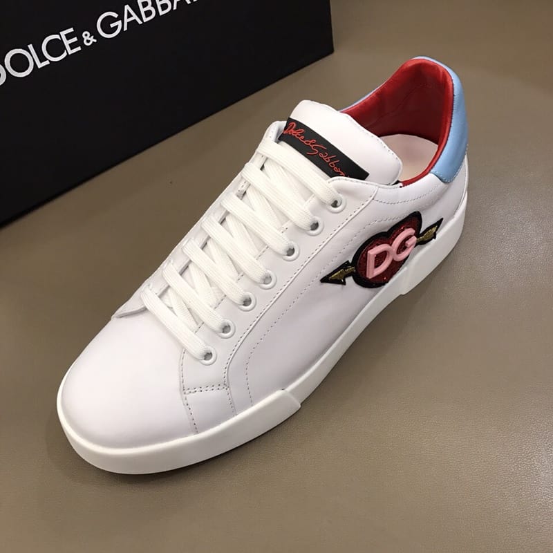 DOLCE & GABBANA WHITE HEART SNEAKERS - DG31