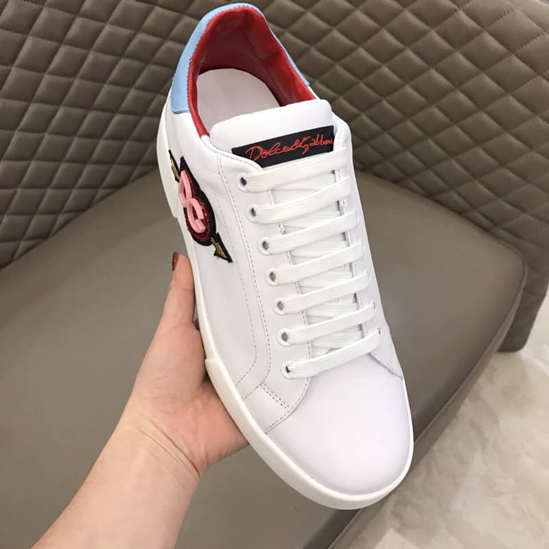 DOLCE & GABBANA WHITE HEART SNEAKERS - DG31