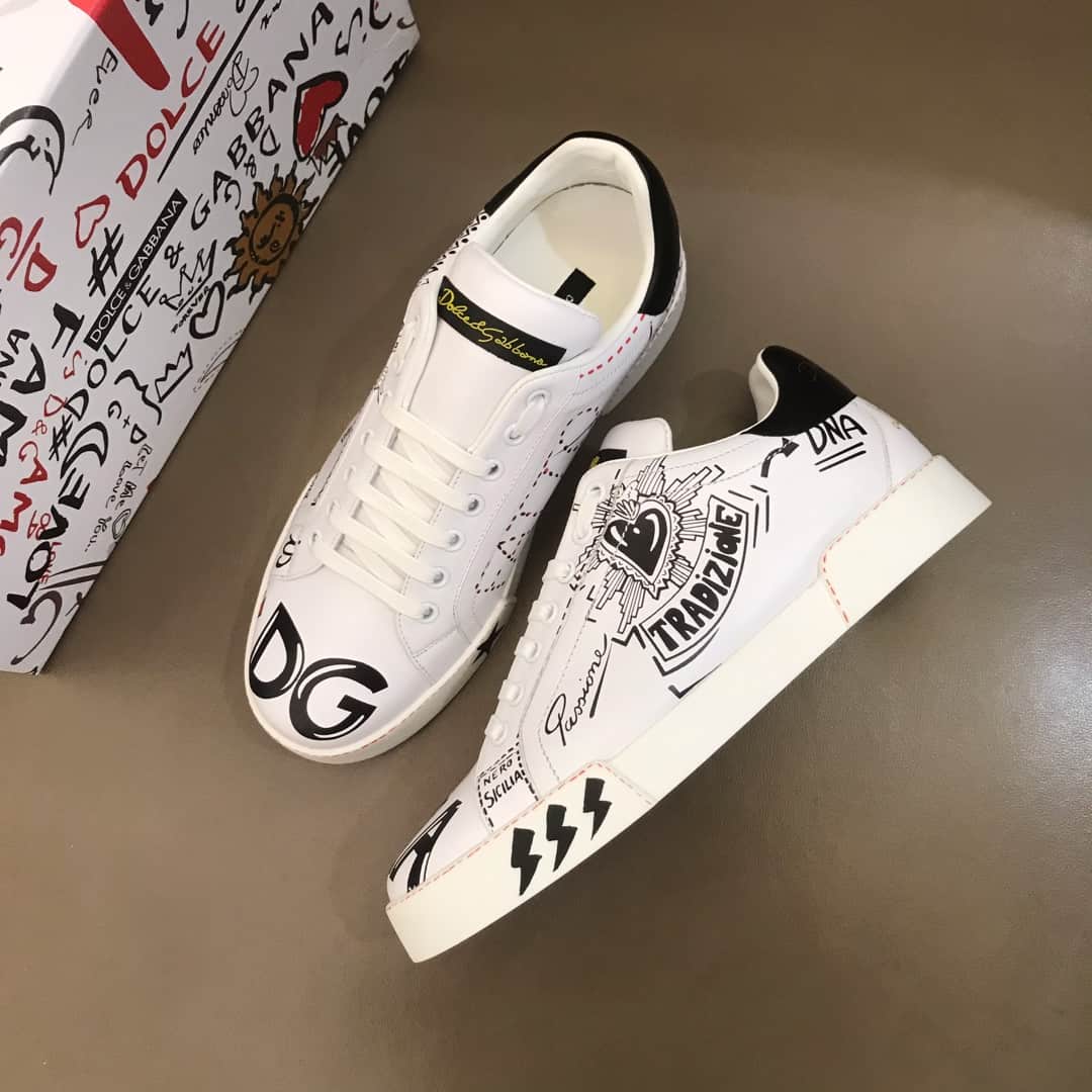 DOLCE & GABBANA CALFSKIN NAPPA PORTOFINO SNEAKERS