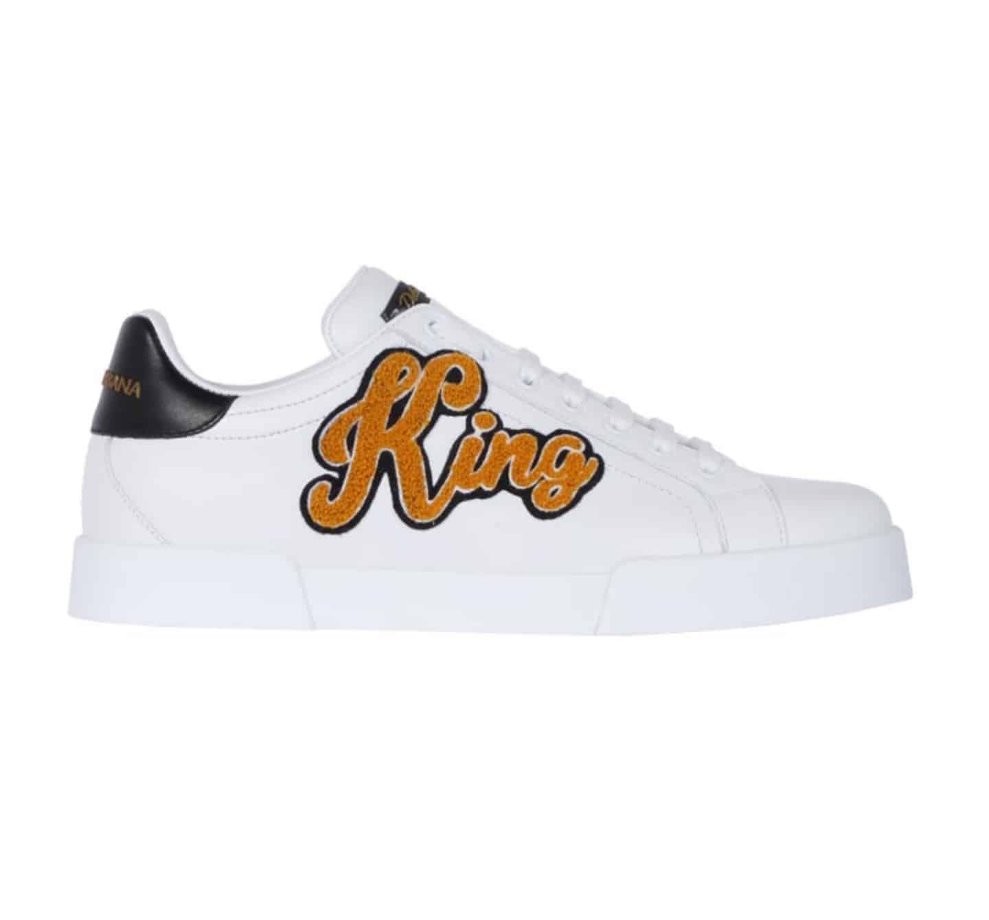 DOLCE & GABBANA PORTOFINO SNEAKERS WITH KING 1984 PATCHES