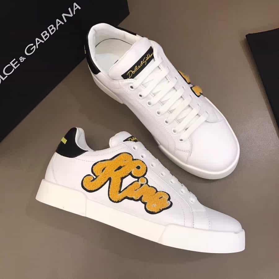 DOLCE & GABBANA PORTOFINO SNEAKERS WITH KING 1984 PATCHES