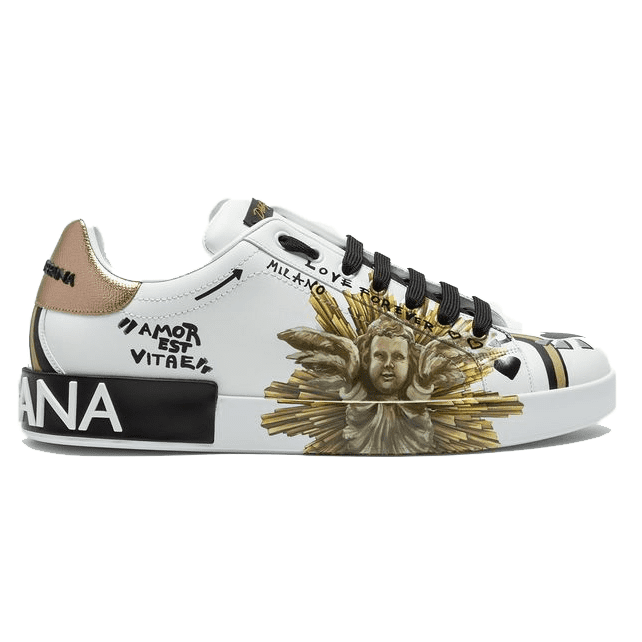 DOLCE & GABBANA PRINTED CALFSKIN PORTOFINO