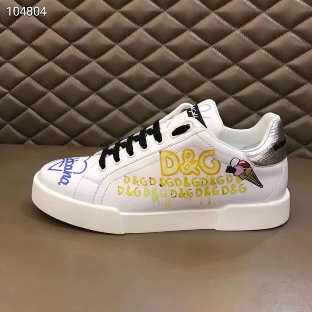 DOLCE & GABBANA PORTOFINO SNEAKERS IN PRINTED NAPPA CALFSKIN - DG6