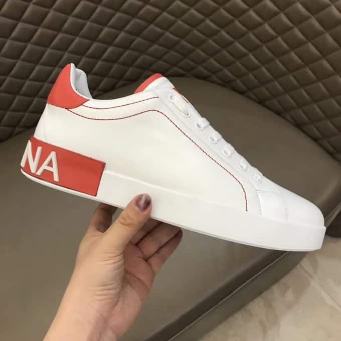 DOLCE & GABBANA CALFSKIN NAPPA PORTOFINO SNEAKERS - DG14