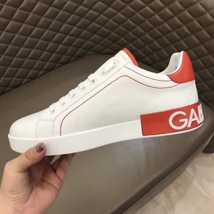 DOLCE & GABBANA CALFSKIN NAPPA PORTOFINO SNEAKERS - DG14