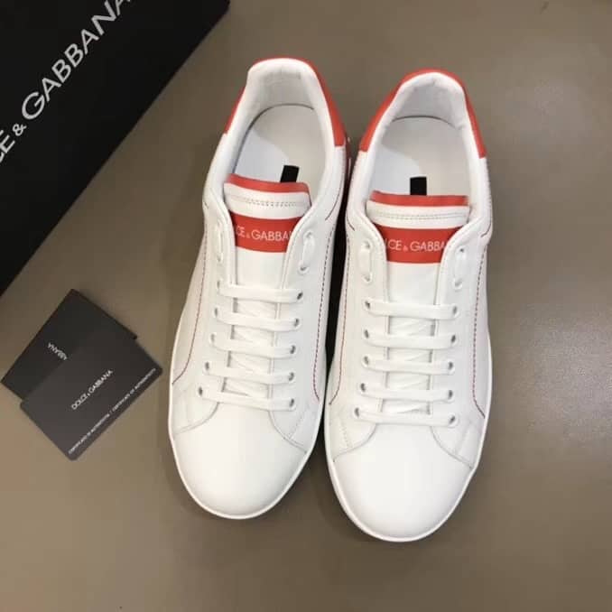 DOLCE & GABBANA CALFSKIN NAPPA PORTOFINO SNEAKERS - DG14