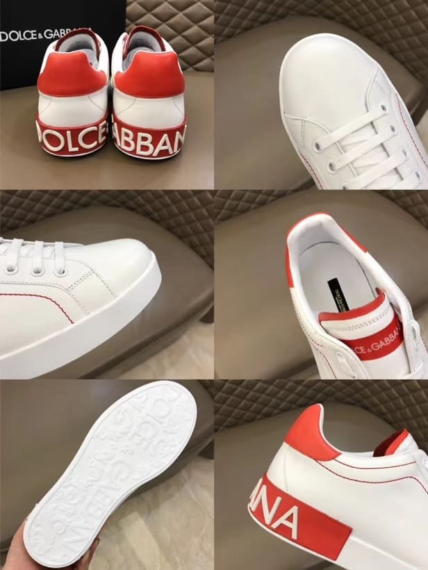 DOLCE & GABBANA CALFSKIN NAPPA PORTOFINO SNEAKERS - DG14