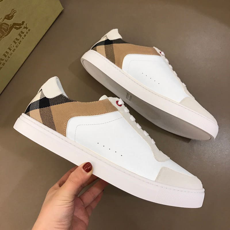 B**rry leather and house check sneakers - bbr27