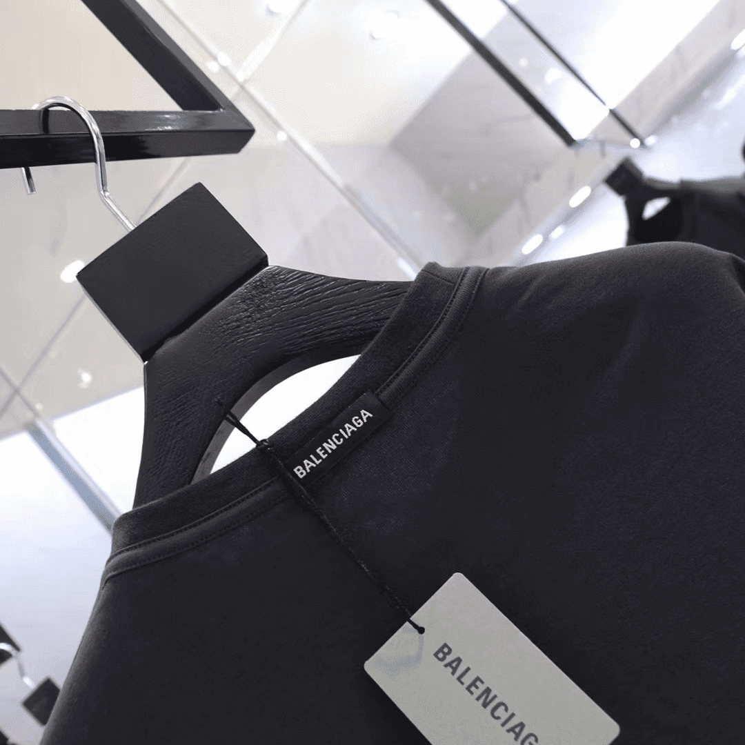 Ba*len*cia*ga x-rated black cotton-jersey t-shirt - bb39