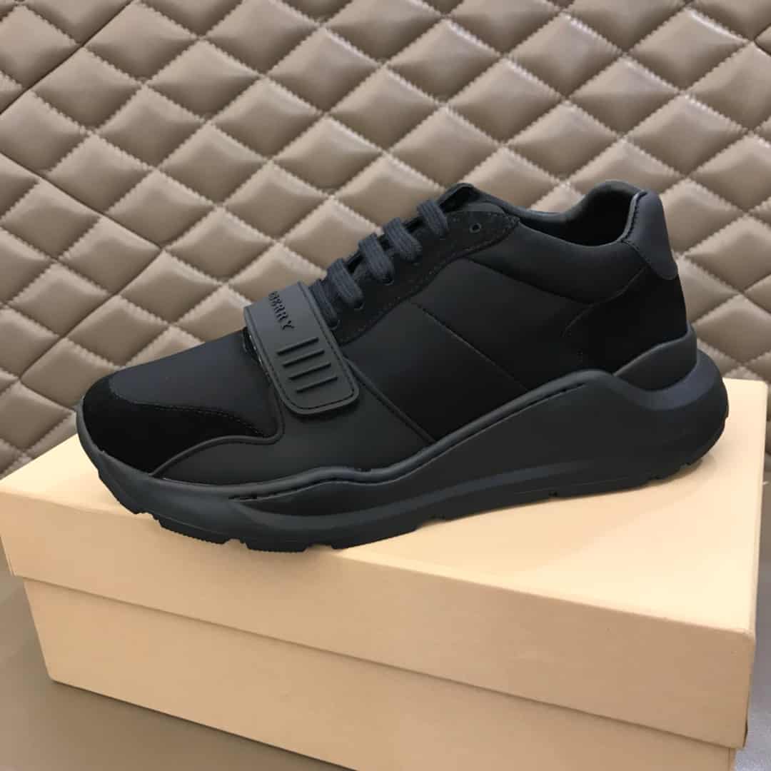 B**rry suede and neoprene high-top sneakers - bbr19