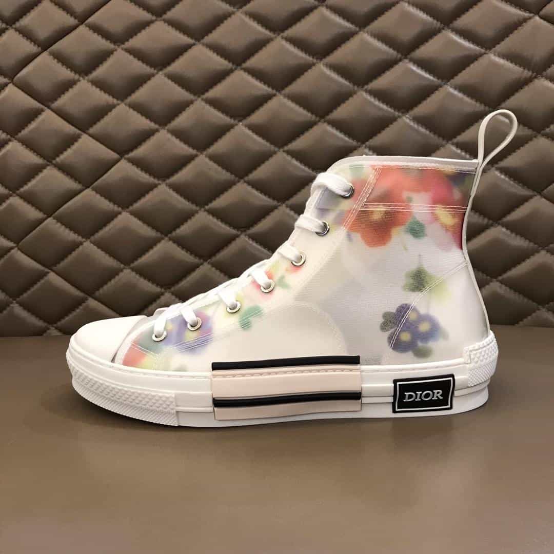 D*or flowers technical canvas "b23" high-top sneaker - cd12
