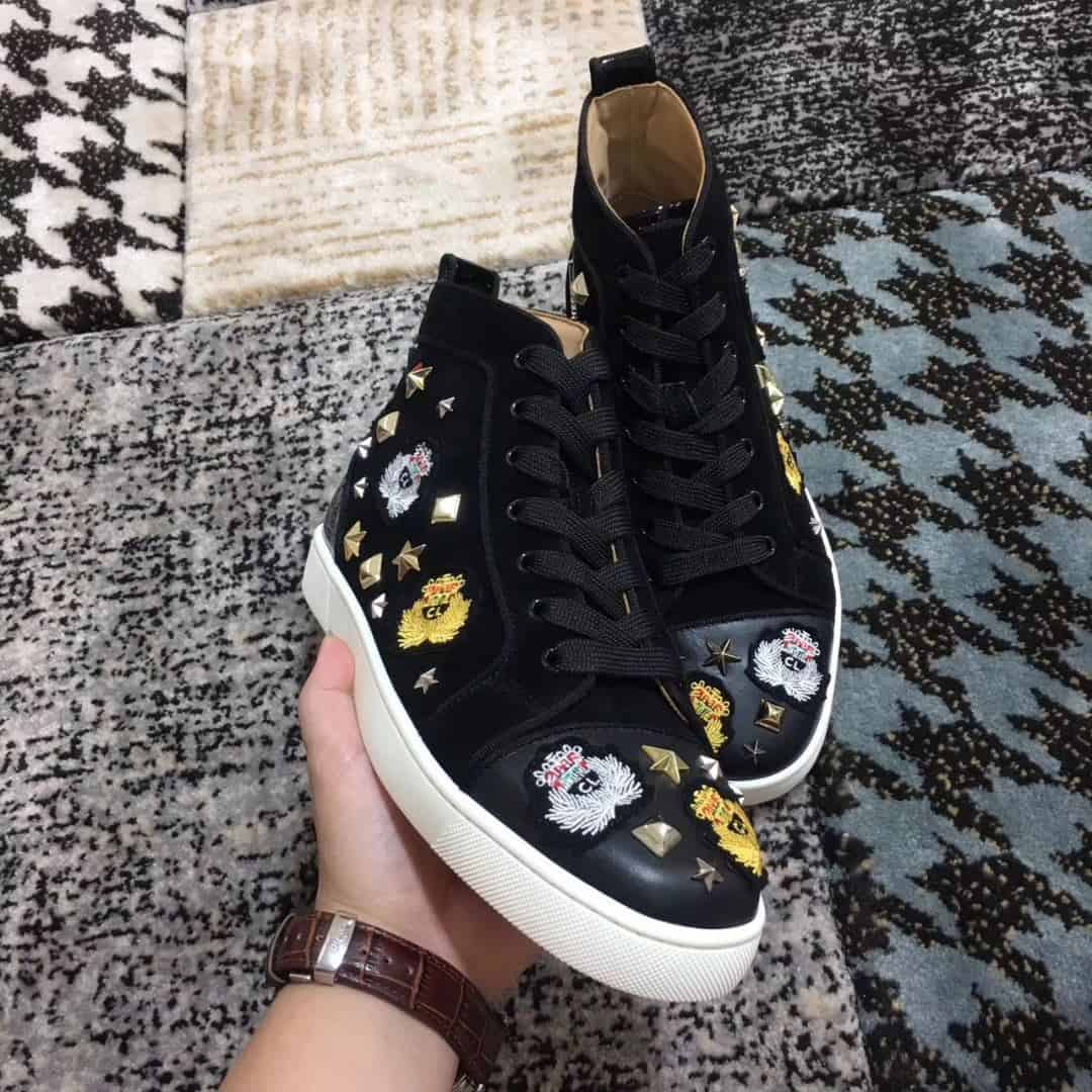 Ch**an louboutin high top sneaker - cl49