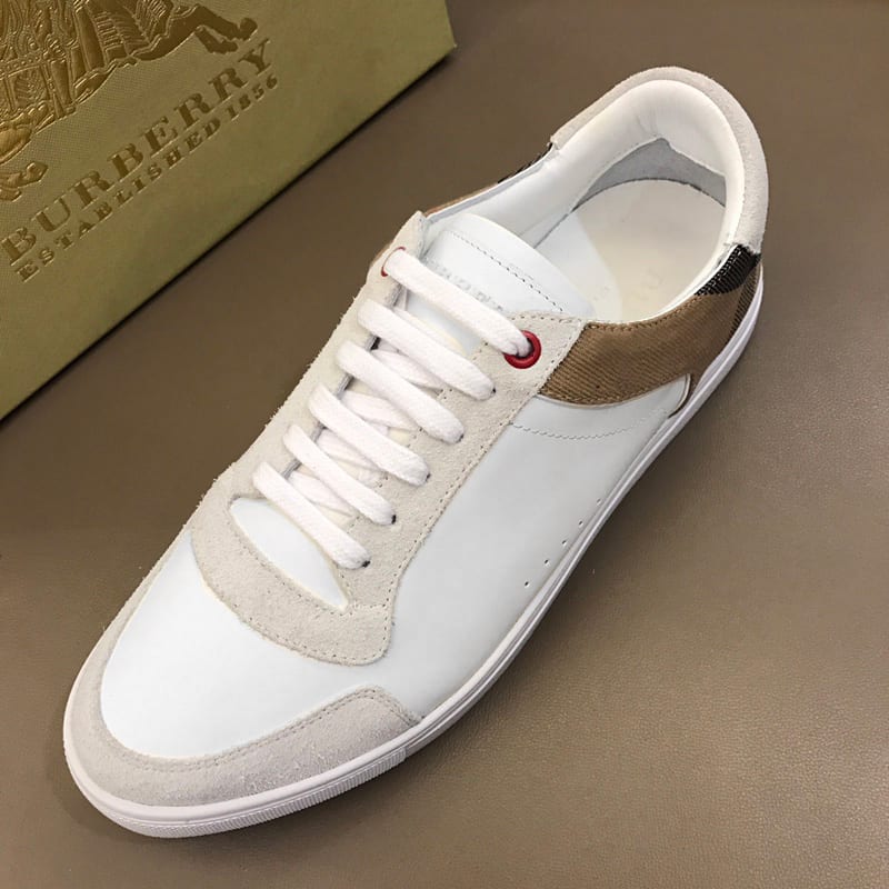 B**rry leather and house check sneakers - bbr27