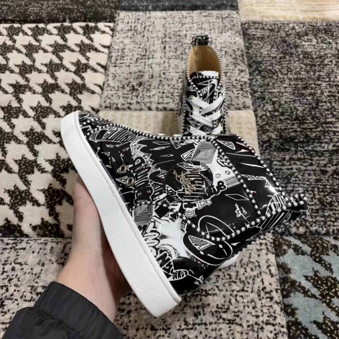 Ch**an louboutin high top sneaker