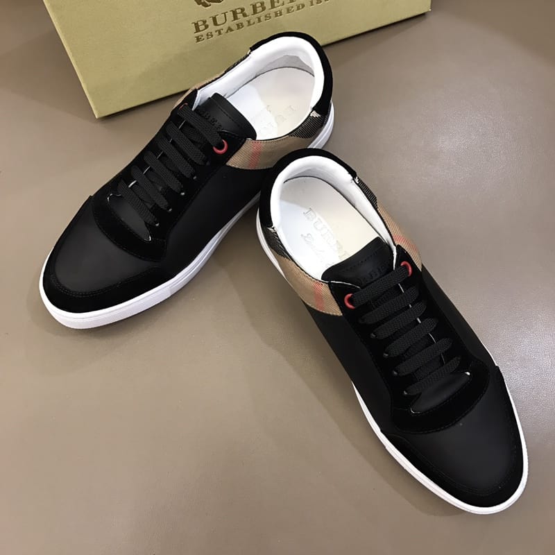 B**rry leather and house check sneakers - bbr26